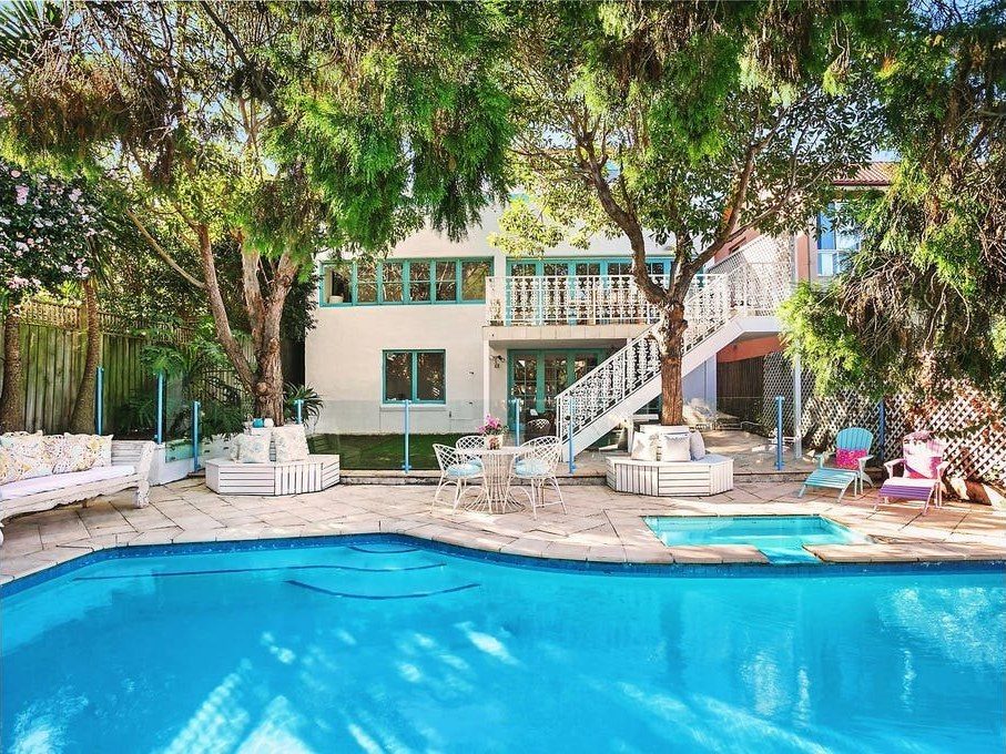The pool and garden