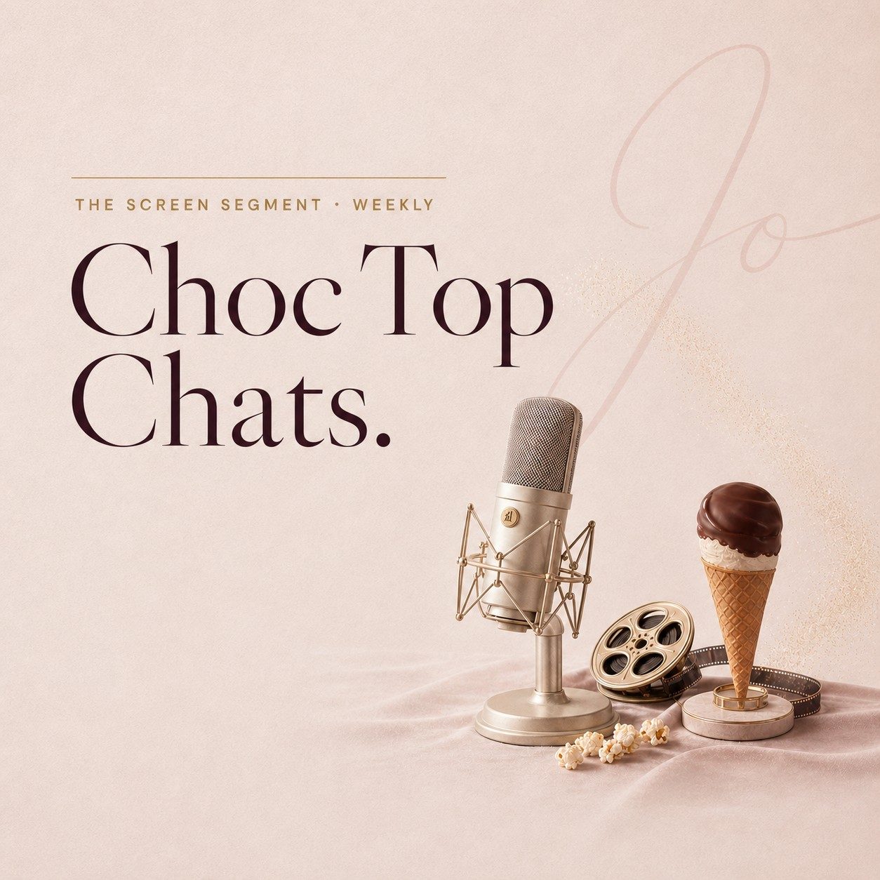 Choc Top Chats — a choc top under a podcast microphone