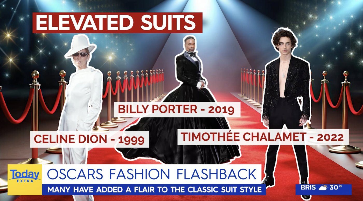 Billy Porter and Timothée Chalamet on the Oscars red carpet