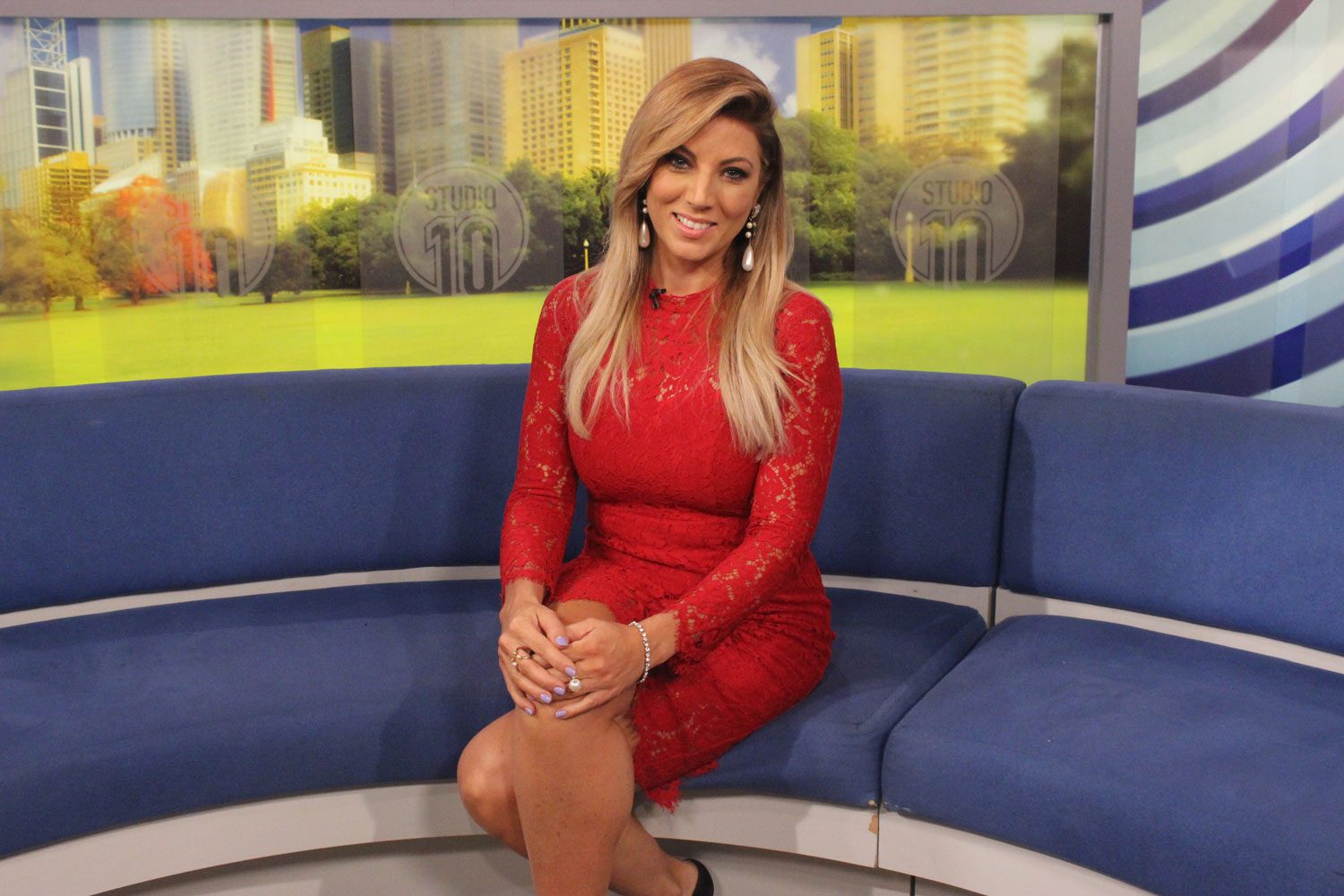 Jo as guest host on Studio 10