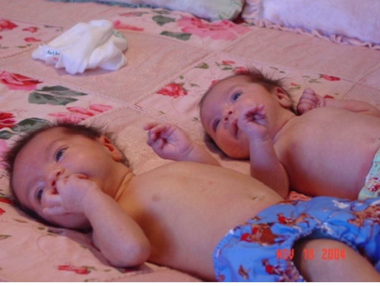 The twins growing up