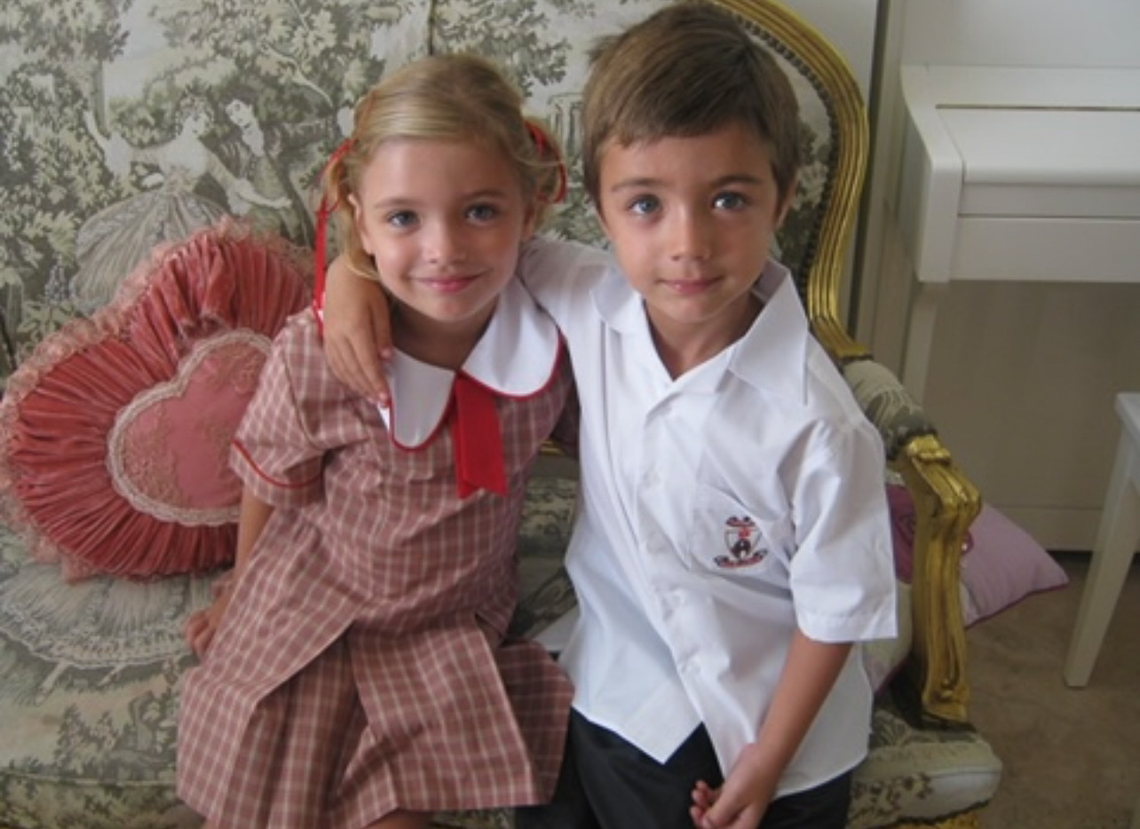 Maximus and Matisse on their first day of school